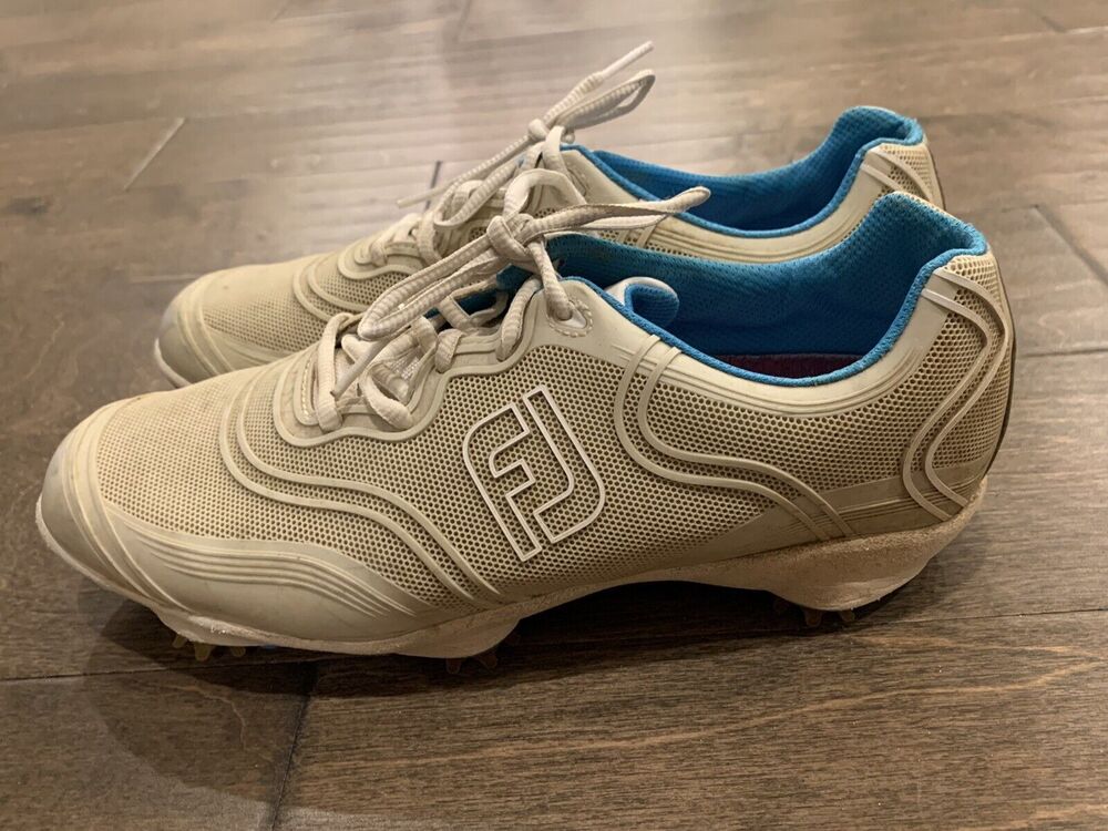 FootJoy Womens Flex-Zone Golf Shoes Spikes White FJAspire Size 9M EUC 98895